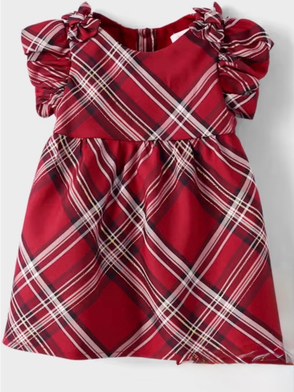 The children's place Red Plaid Holiday Dress 4T